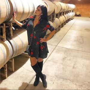 Volcom rose shirt dress